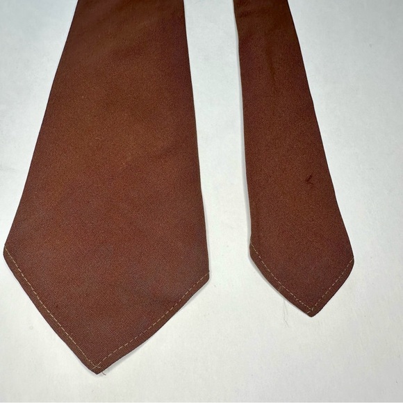 Vintage BOY SCOUTS OF AMERICA Official Branded Brown Necktie Tie - Picture 2 of 7